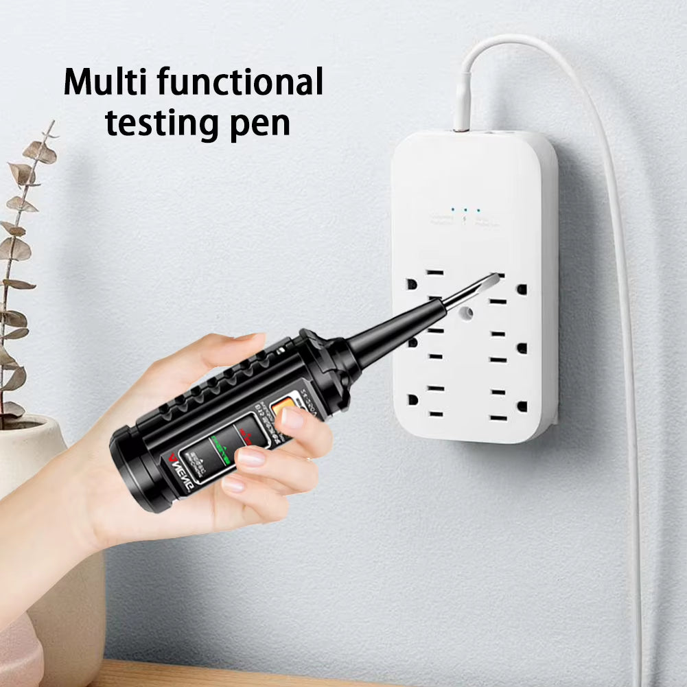 24-250V Electrician Screwdriver Highlight Color Light Pocket Tester Pen Wire Breakpoint Finder Voltage Test Pen Electrical Tools